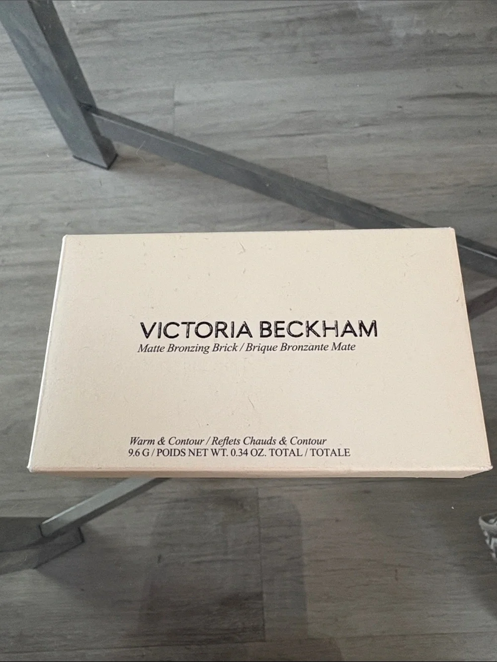 Victoria Beckham Matte Bronzing Brick - Cream Box with Black Text
